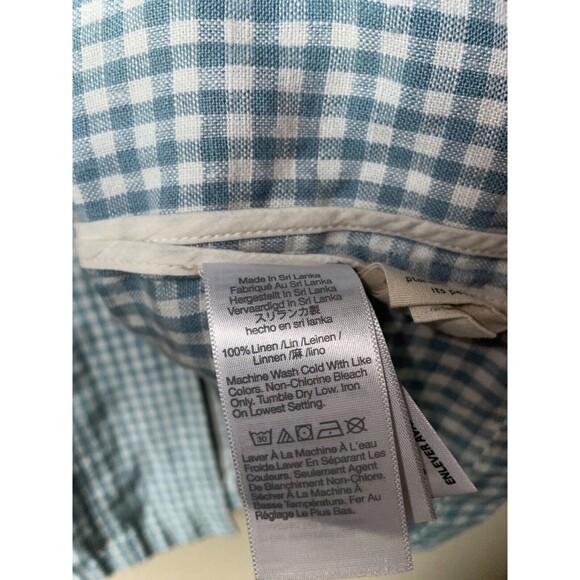 Madewell Women’s Linen Collarless Blazer in Gingham Check size S Oversized Fit - Picture 7 of 10